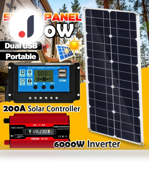 Solar Panel System 8000W — Power Inverters, once z