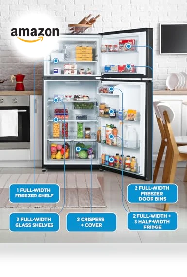 Top Mount Refrigerator with Ice Maker — Mini Fridges, Commercial Cool