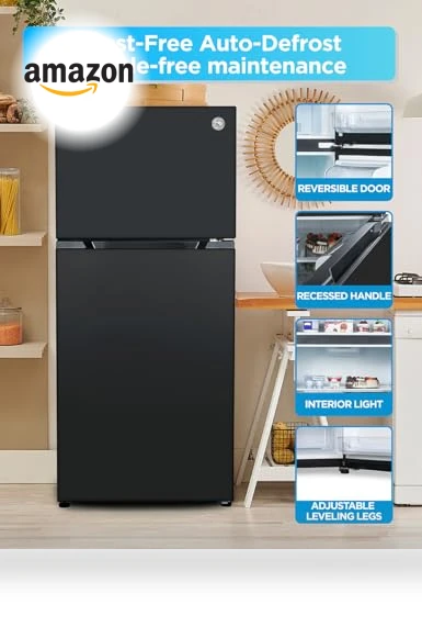 Top Mount Refrigerator with Ice Maker — Mini Fridges, Commercial Cool