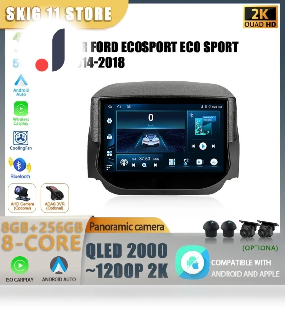 Wireless BT Carplay Radio Android Multimedia 4G GPS Navigation Touch Screen Stereo — Stereo Receivers, AutoSphere