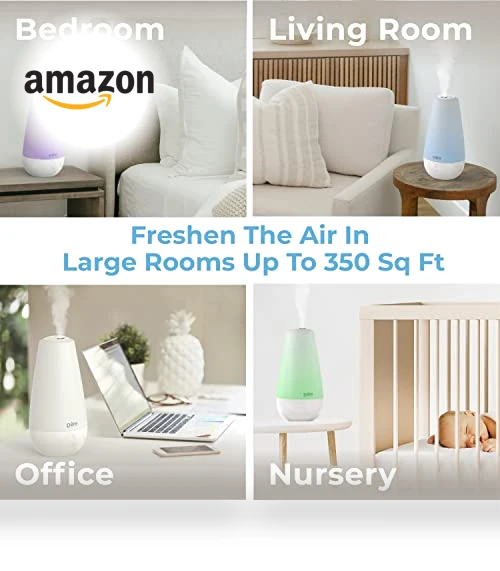 3-in-1 Cool Mist Humidifier, Essential Oil Diffuser & Mood Light — Air Moisturizers, Pure Enrichment