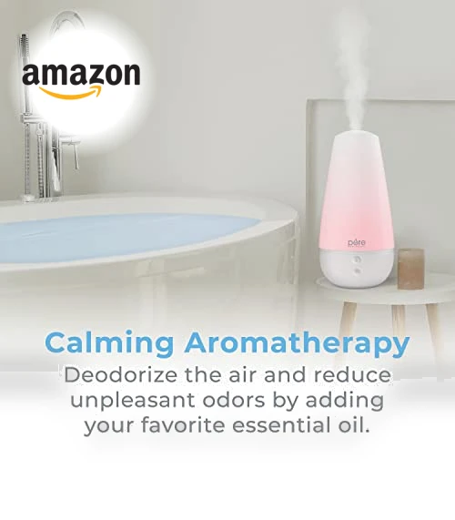 3-in-1 Cool Mist Humidifier, Essential Oil Diffuser & Mood Light — Air Moisturizers, Pure Enrichment