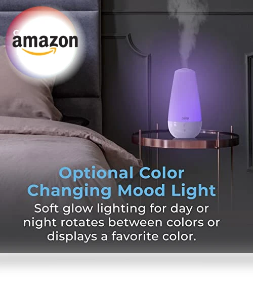 3-in-1 Cool Mist Humidifier, Essential Oil Diffuser & Mood Light — Air Moisturizers, Pure Enrichment