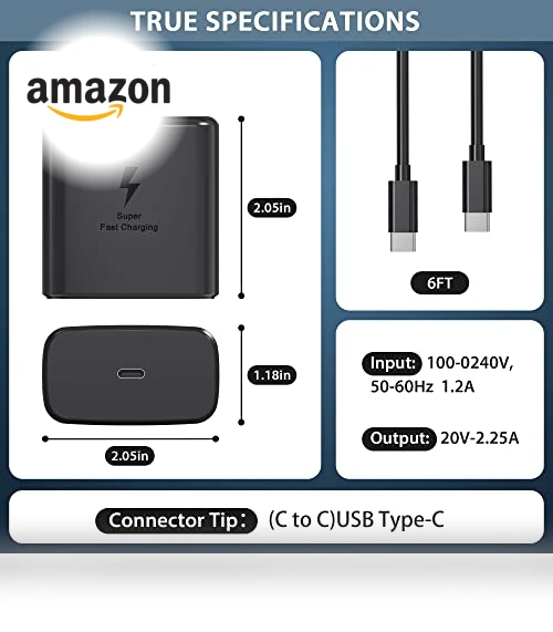 45W Super Fast Charger USB C — Chargers, PIOEVTKA