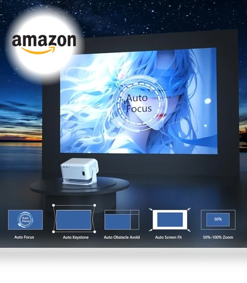 4K Smart Projector with WiFi and Bluetooth — Home Theater Projectors, NRKDUBQ