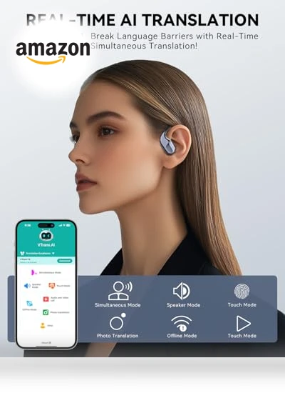 AI Language Translator Earbuds — Language Translators, EAKKOR