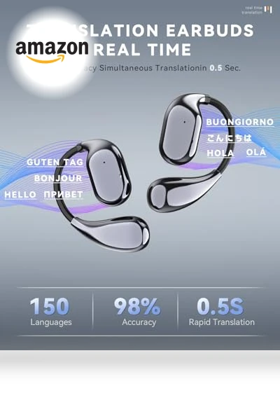 AI Language Translator Earbuds — Language Translators, EAKKOR