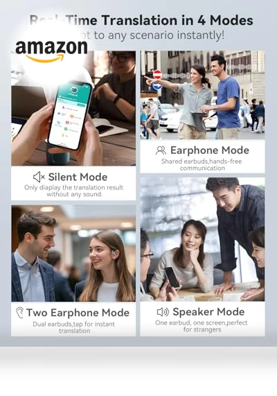 AI Language Translator Earbuds — Language Translators, EAKKOR