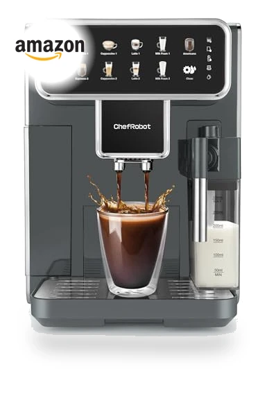 Automatic Espresso Machine with Grinder and Milk Frother — Coffee & Espresso Combos, Chef Robot
