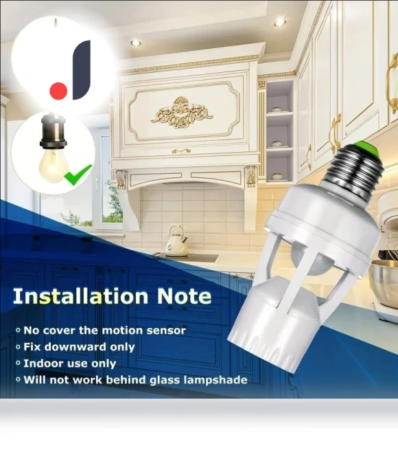 E27 Motion Sensor Lamp Socket Adapter — Light Sockets, SaiMili Light
