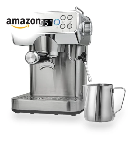 Espresso Coffee Machine with Milk Frother & Temp Display — Coffee & Espresso Combos, ChefAidPower