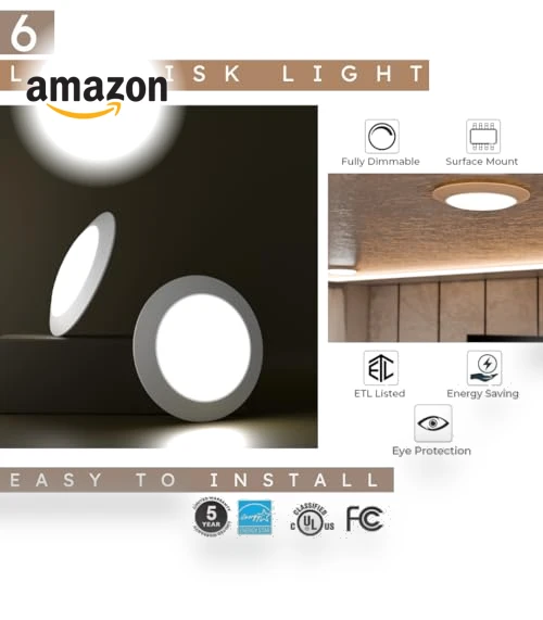 Flush Mount Ceiling Light — Overhead Lighting, Lunabode LED