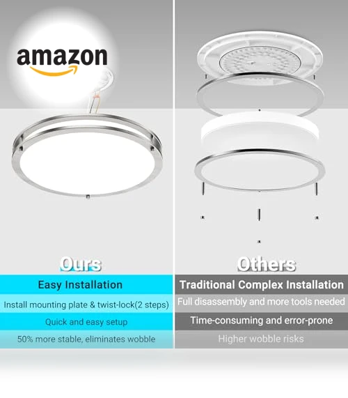 Flush Mount Ceiling Lights with Remote — Overhead Lighting, libtit