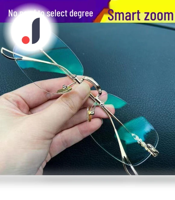 Frameless Anti-Blue Light Smart Zoom Reading Glasses — Reading Glasses, Millioner