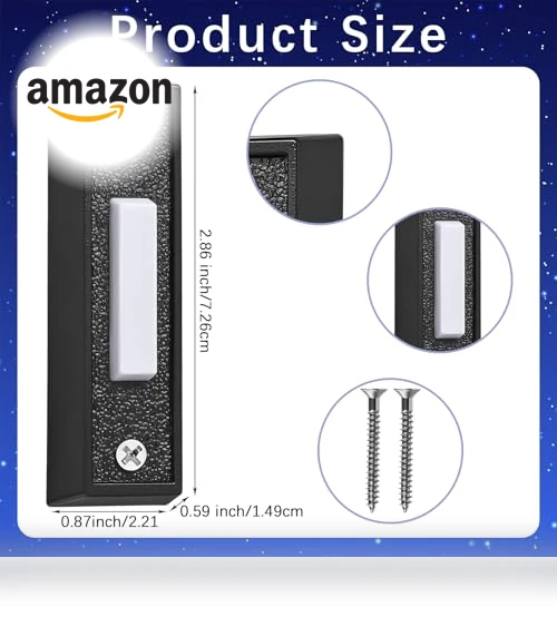Lighted Doorbell Button — Push Buttons, AUGHOA
