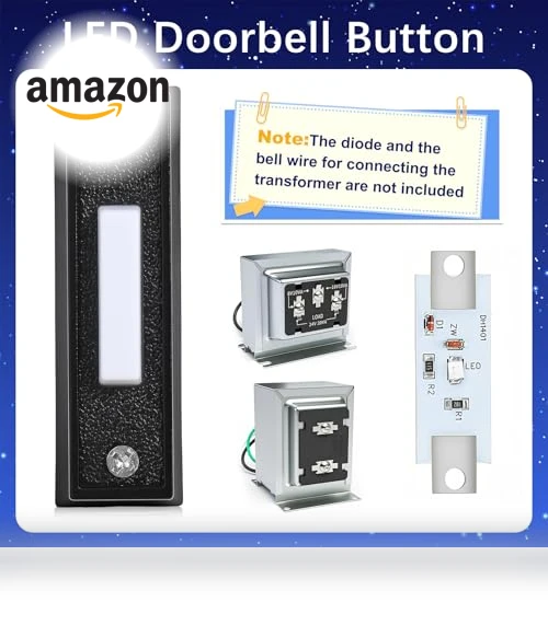 Lighted Doorbell Button — Push Buttons, AUGHOA