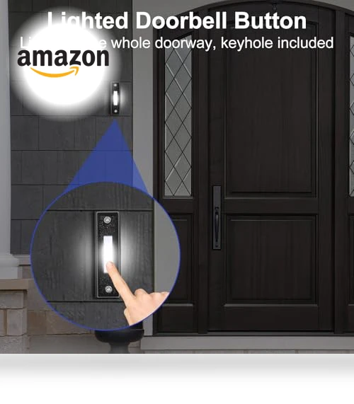 Lighted Doorbell Button — Push Buttons, AUGHOA
