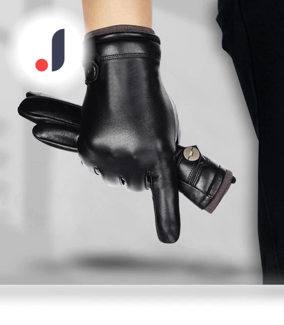 Men's Warm Leather Gloves with Touchscreen — Cold Weather Gloves, Millioner