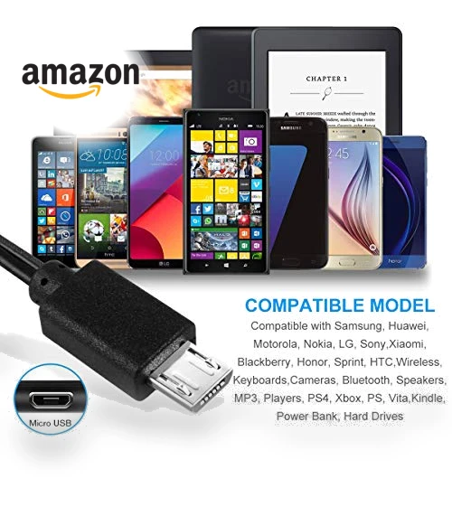 Micro USB Wall Charger with 5ft Power Cord — Charging Solutions, Dericam