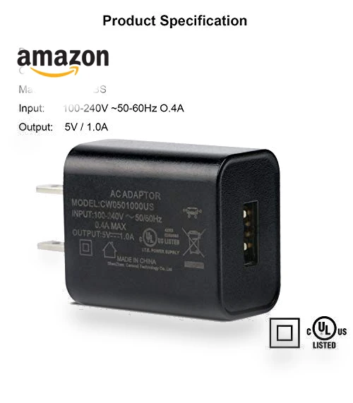 Micro USB Wall Charger with 5ft Power Cord — Charging Solutions, Dericam