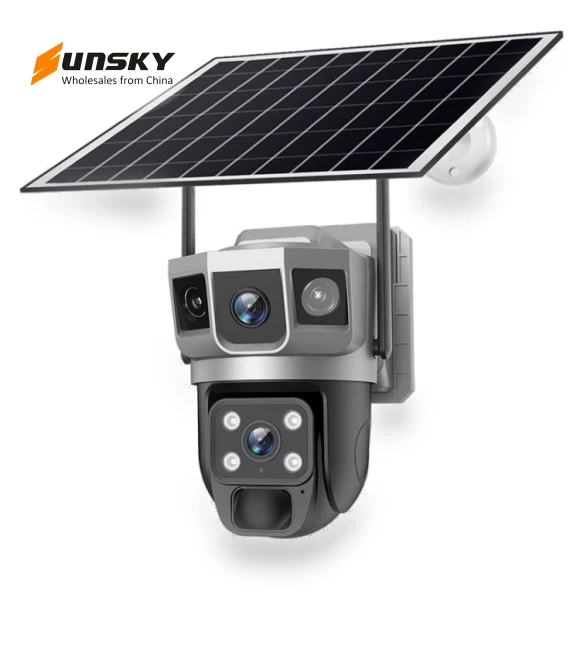 Multi-lens Panoramic Solar Surveillance PTZ Dome Camera — Dome Surveillance Cameras