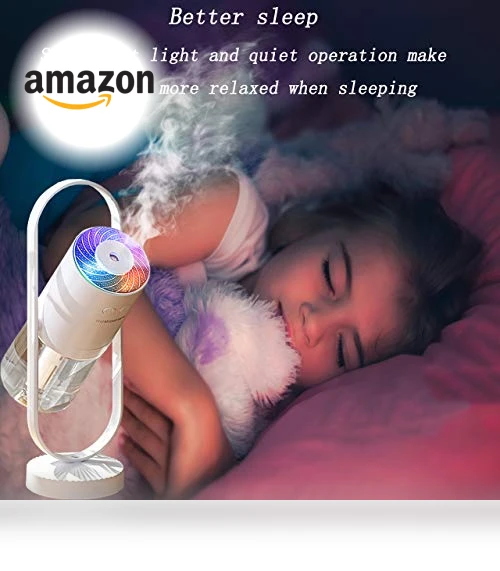 Portable Mini Humidifier with LED Lights — Air Moisturizers, fuliying