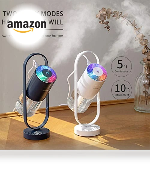 Portable Mini Humidifier with LED Lights — Air Moisturizers, fuliying