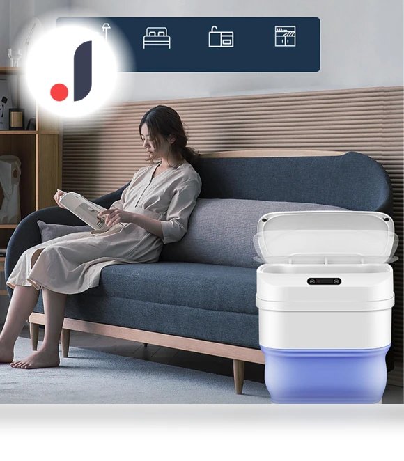 Smart Foldable Induction Trash Can — Kitchen Cans, Holland Pia