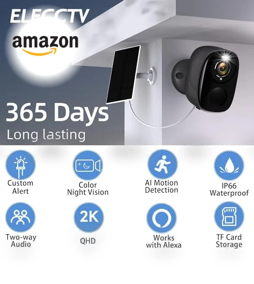 Solar Security Cameras Wireless Outdoor 4Pack — Security Cameras, ELECCTV