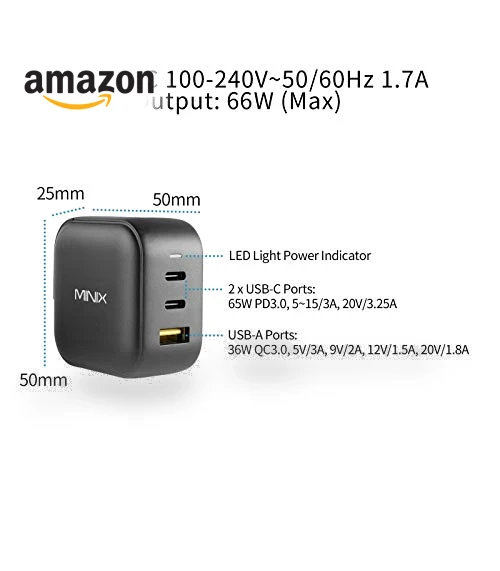 Turbo 3-Port GaN Wall Charger — Chargers, MINIX