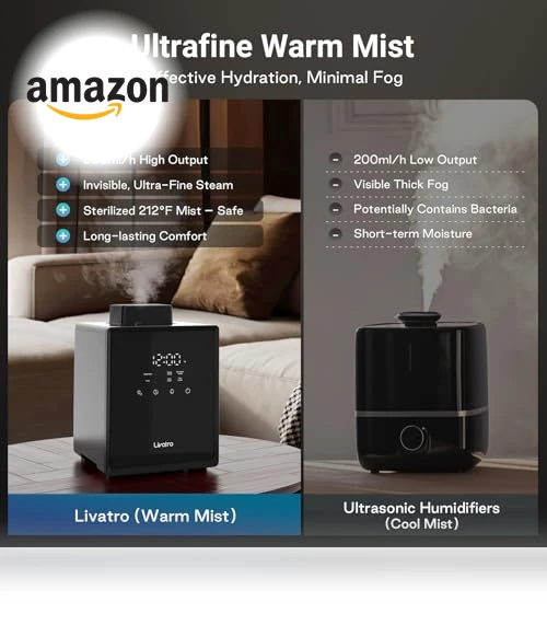 Warm Mist Humidifier — Air Moisturizers, Livatro