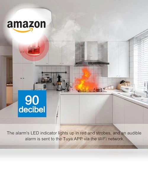 WiFi Smart Smoke Alarm — Smoke & CO Detectors, WELL-KO-KO