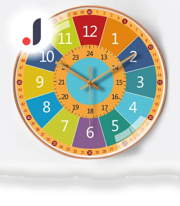 10-inch Learning Wall Clock — Educational Timepieces, Window glass film