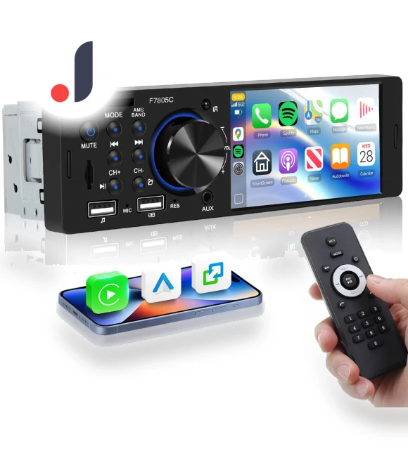1DIN Car Stereo with Bluetooth Support — Stereo Receivers, Hodozzy