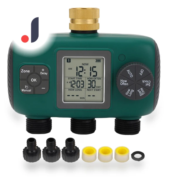 3-Way Watering Timer with Brass Port — Controllers, Vestidos