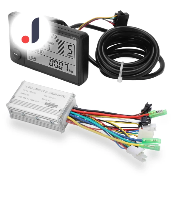 Electric Bike Brushless Motor Controller Kit with LCD866 Display Panel — Motors, Sport2ZY