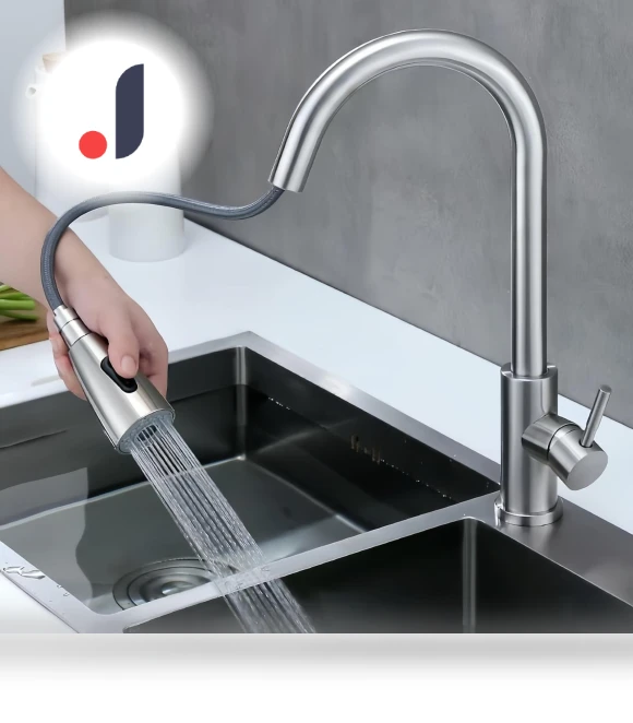 Extendable Hot and Cold Water Rotating Robot Faucets — Sink Faucets & Parts, DiagonAlley