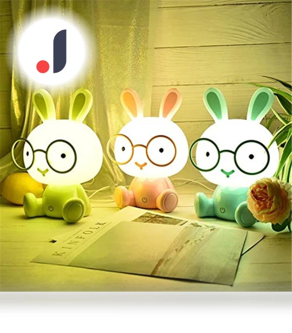 LED Touch Night Light with Cartoon Rabbit Design — Night Lights, Darling Home