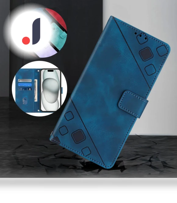 Magnetic Flip Wallet Case with Card Slot and Kickstand — Flip Cases, CASE-FE1