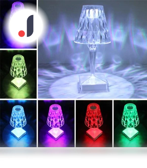 Rechargeable Crystal Table Lamp with Touch Control — Desk & Table Lighting, Fantastic House