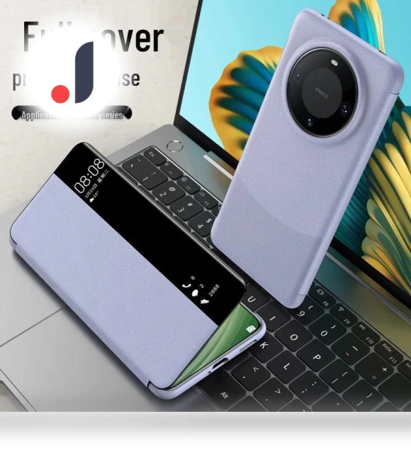 Ultra-Thin Leather Smart Window Phone Case — Basic Cases, Polaris star