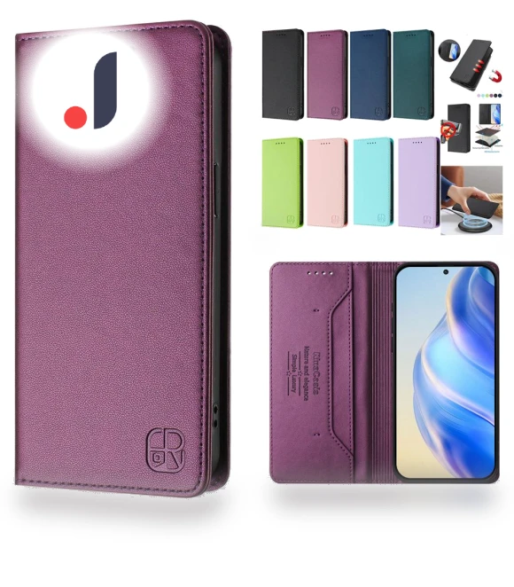 Wallet With Card Slot Magnetic Flip Leather Case — Flip Cases, case-A1