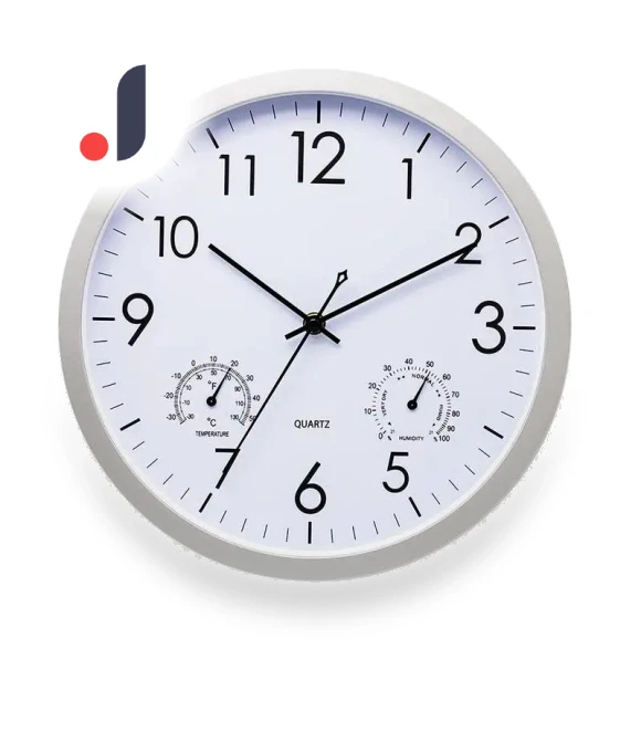 Decorative Round Outdoor Clock with Thermometer and Humidity — , Darling Home