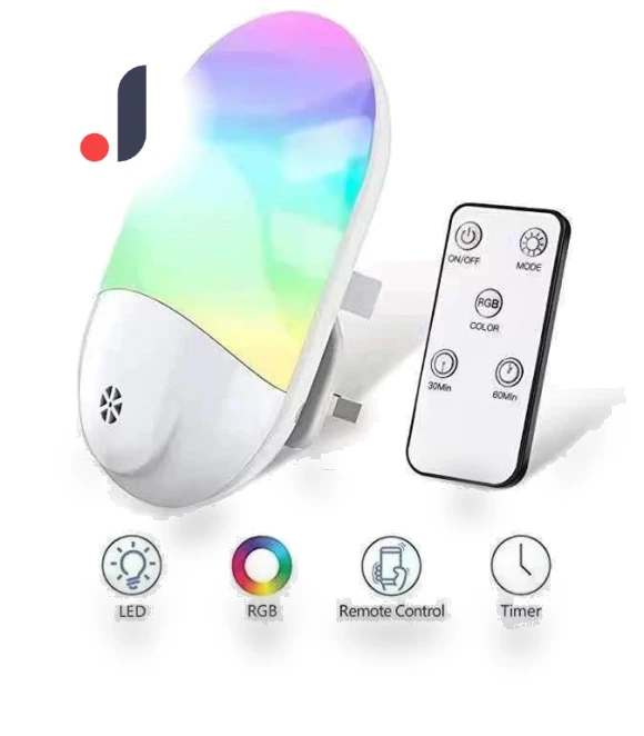 LED night light RGB colorful with remote control sensor light — Night Lights, Five Colorful