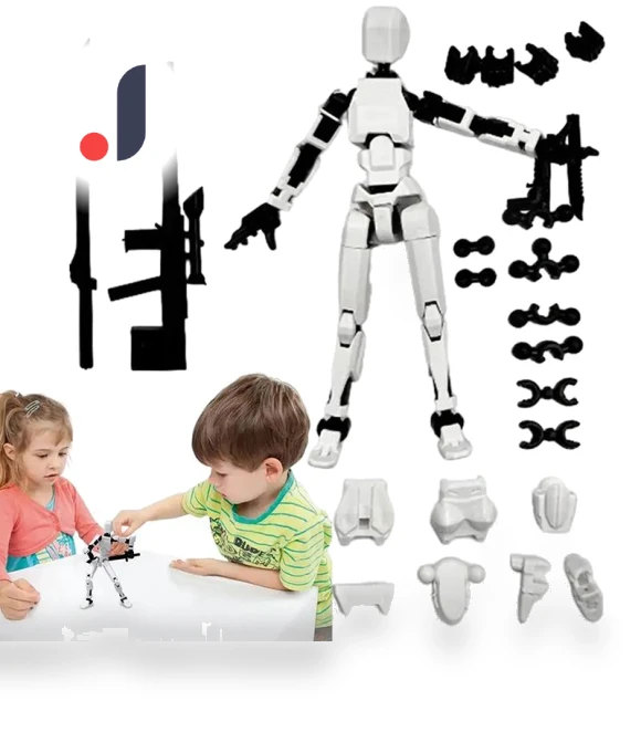 Multi-joint Transformable Robot with Female Accessories — Dolls & Figures, Such Articles