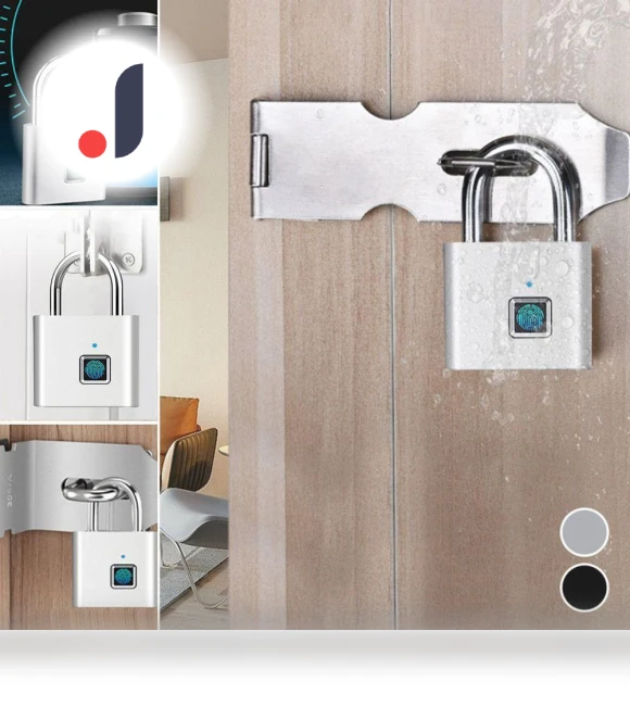 Portable Smart Fingerprint Padlock — Luggage Locks, weicheng