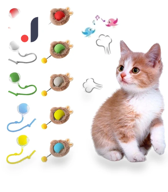 Rechargeable Smart Cat Toys Fast Rolling Self Moving Balls — Interactive Animal Companions, badgsh