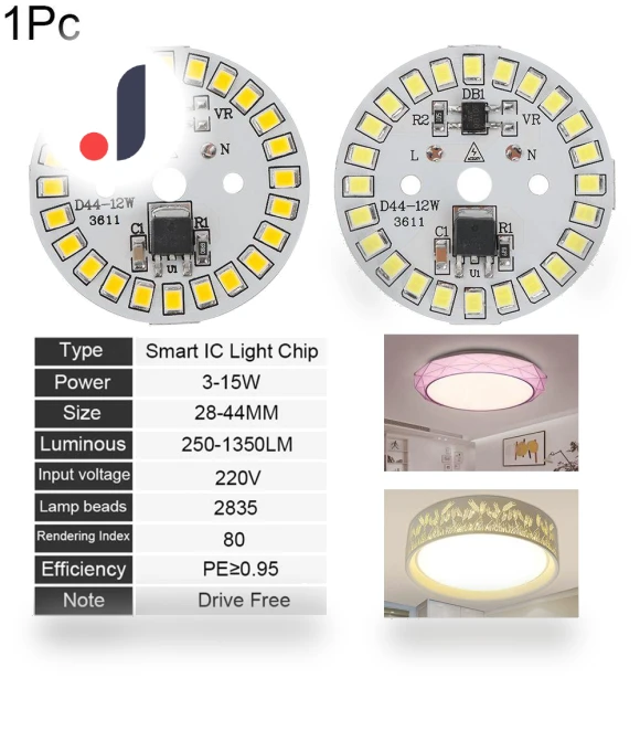 Round Smart IC Driver Light Plate LED Chip Bulb Lamp — LED, SHwenning