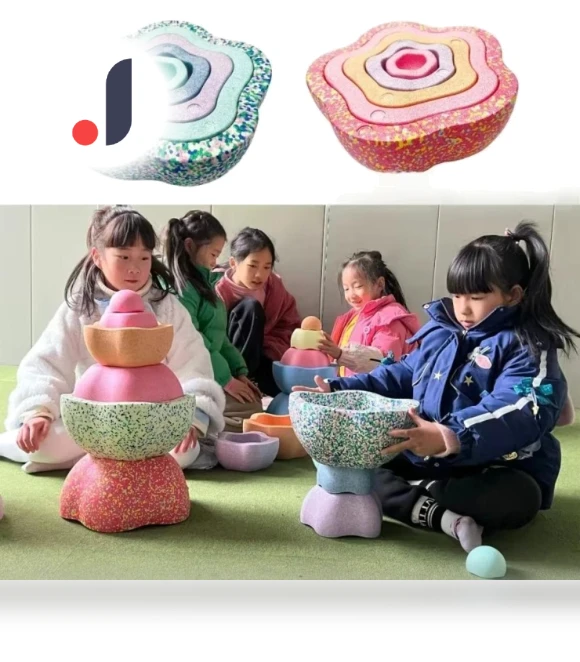 Sensory Game Stepping Stones Foam — Stacking Blocks, GreenTreea