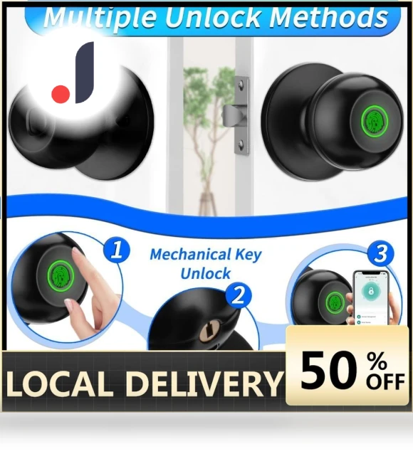 Smart Door Handle with Fingerprint Lock — Levers, The Romantics